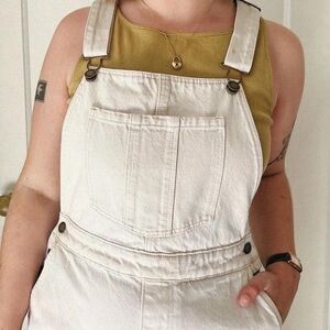Rolla’s High Rise Straight Leg Overalls - Salt